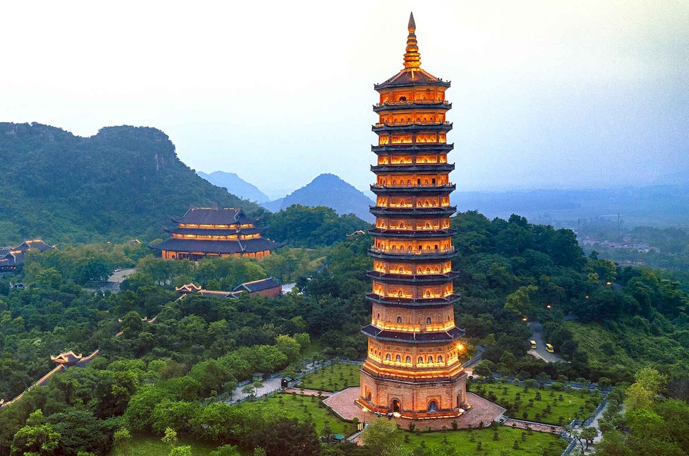Bai Dinh Pagoda Complex impresses visitors with its massive scale, sacred statues, and panoramic views over the countryside